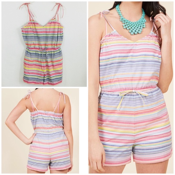 Modcloth Other - NEWModCloth Sunshine Sisterhood Striped Romper. XL